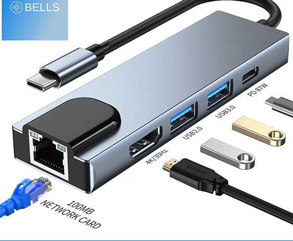 USB Type C5 In 1 Hub HDM